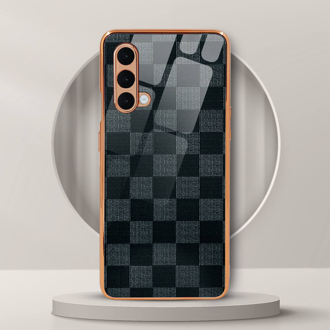 PhoneCases.Co.in Oneplus Nord CE 5G Royal Check Pattern Shielding Glass Case/Cover