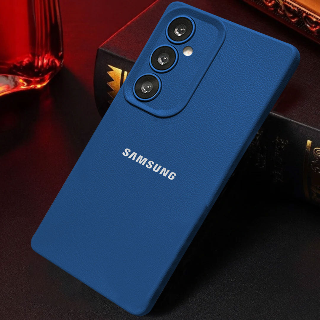 Samsung Galaxy S24 FE 5G Solid Color Leather Texture Matte Phone Back Case