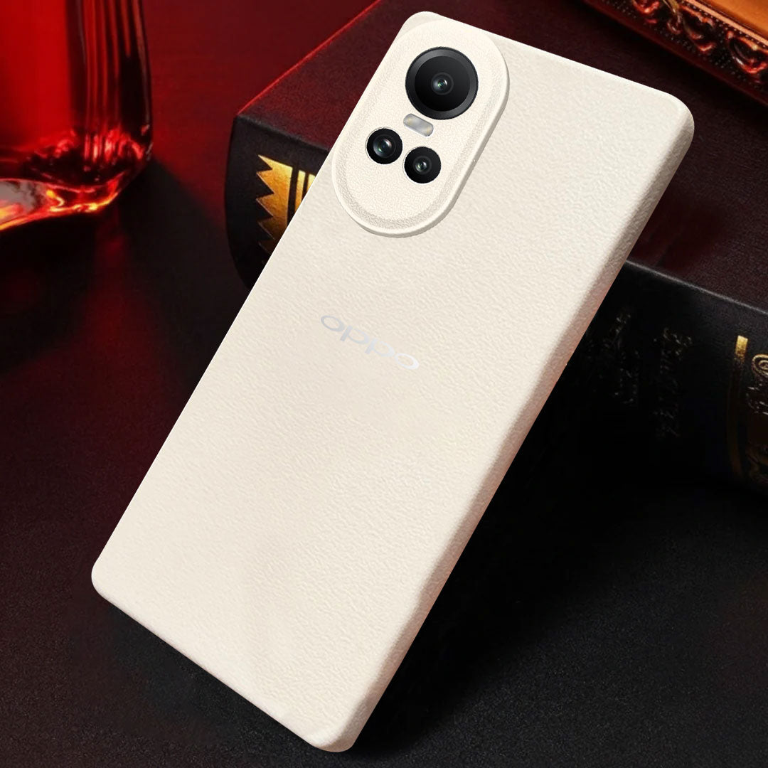 Oppo RENO 10 PRO 5G Solid Color Leather Texture Matte Phone Back Case