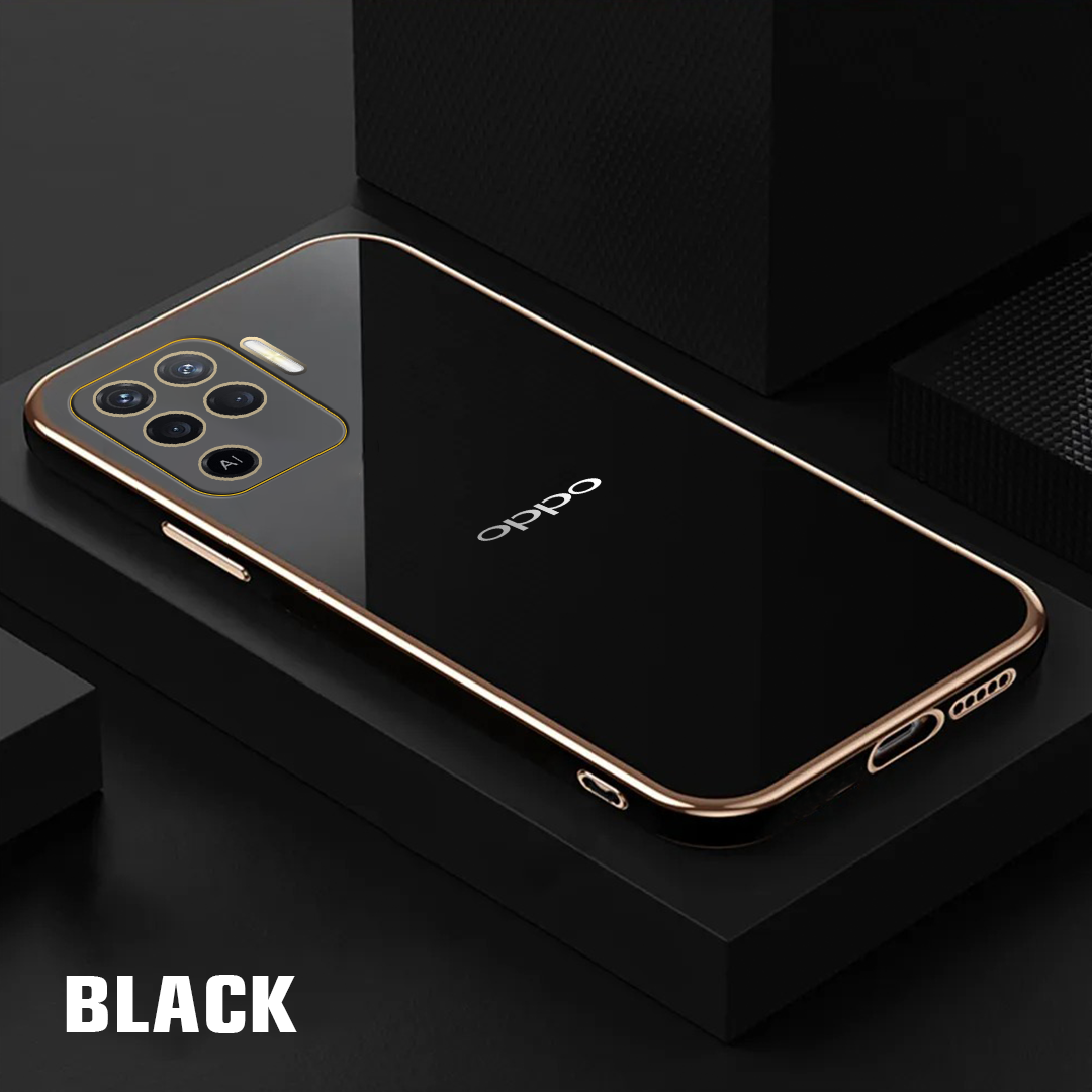 OPPO F19 PRO ULTRA-SHINE GOLD ELECTROPLATED LUXURIOUS BACK CASE WITH CAMERA PROTECTION