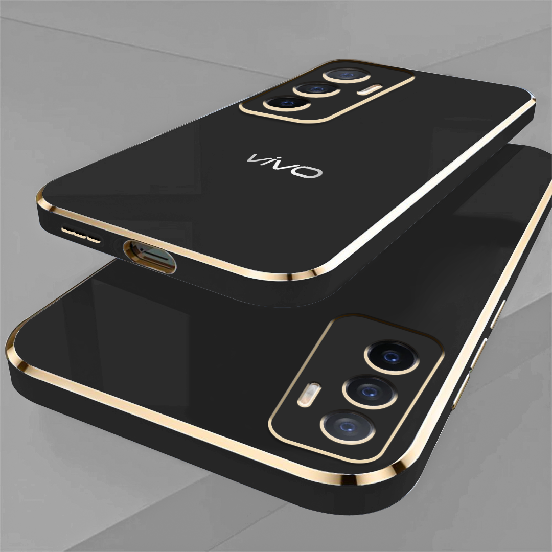 VIVO V23e 5G ULTRA-SHINE GOLD ELECTROPLATED LUXURIOUS BACK CASE WITH CAMERA PROTECTION
