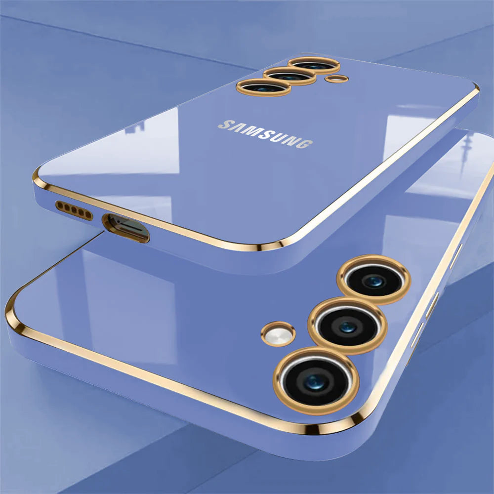 GALAXY A16 5G ULTRA-SHINE GOLD ELECTROPLATED LUXURIOUS BACK CASE WITH CAMERA PROTECTION
