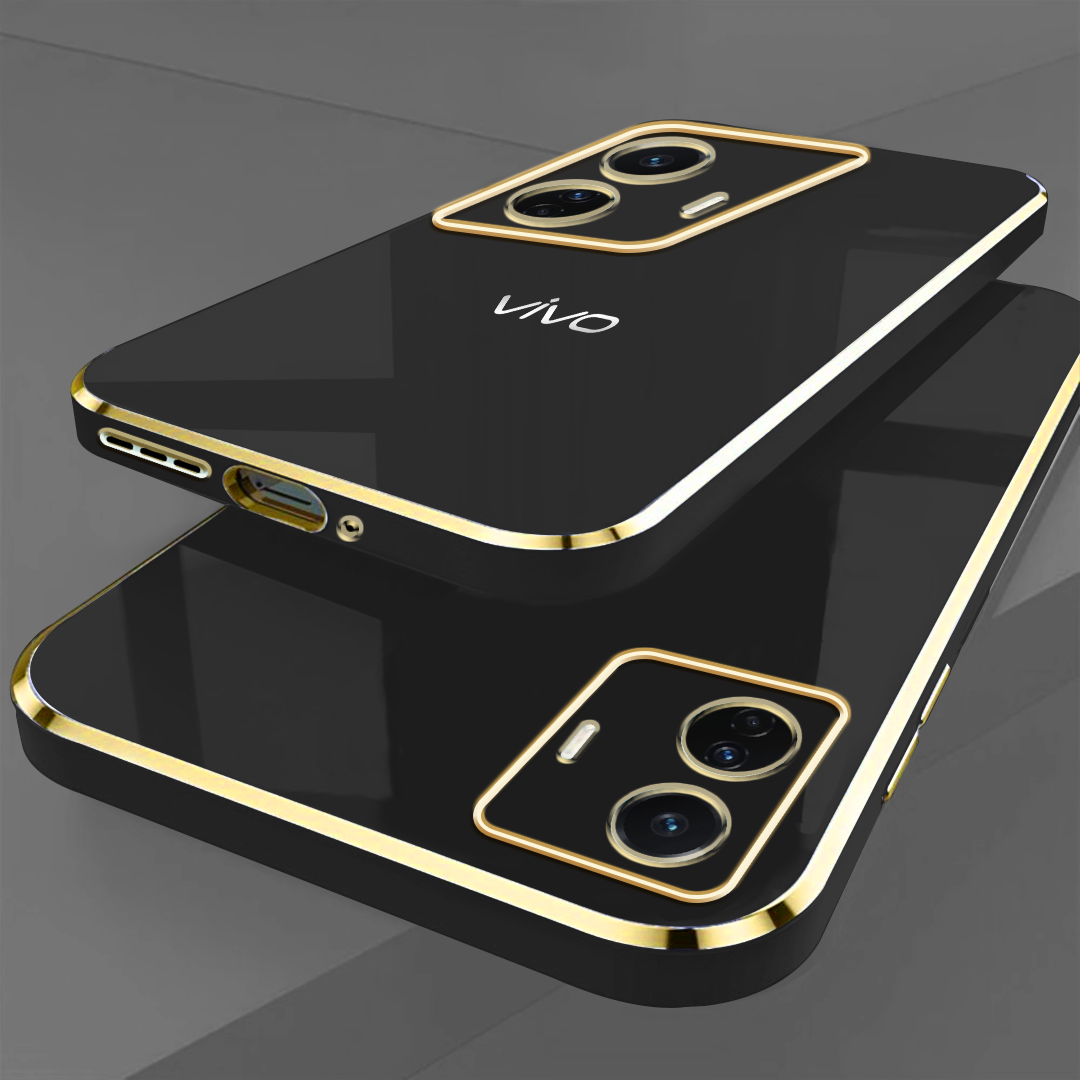 VIVO T1 PRO 5G ULTRA-SHINE GOLD ELECTROPLATED LUXURIOUS BACK CASE WITH CAMERA PROTECTION