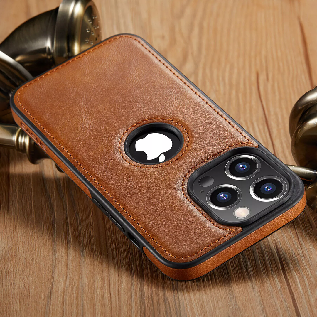 IPHONE 16 PRO MAX 5G Drop Protection | Raised Camera Edges Protective Back Leather Case