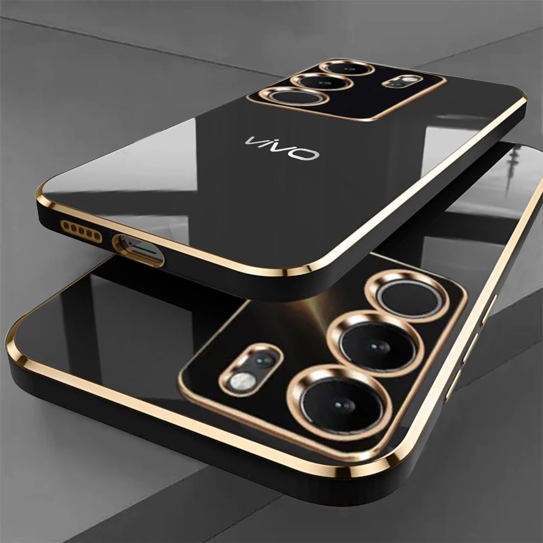 VIVO V29 PRO 5G ULTRA-SHINE GOLD ELECTROPLATED LUXURIOUS BACK CASE WITH CAMERA PROTECTION