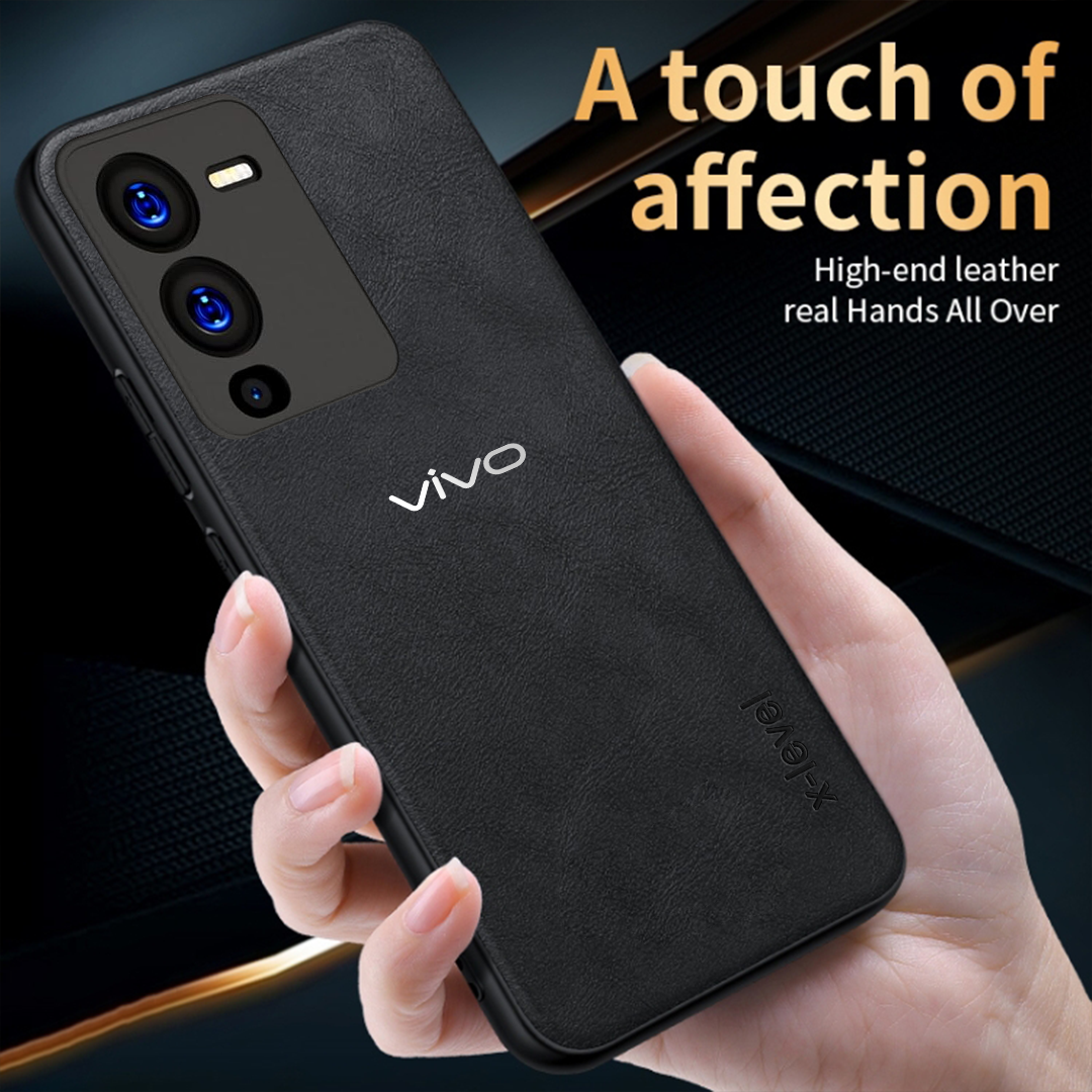 VIVO V25 PRO 5G Business Style PU LEATHER PROTECTIVE BACK CASE WITH CAMERA PROTECTION