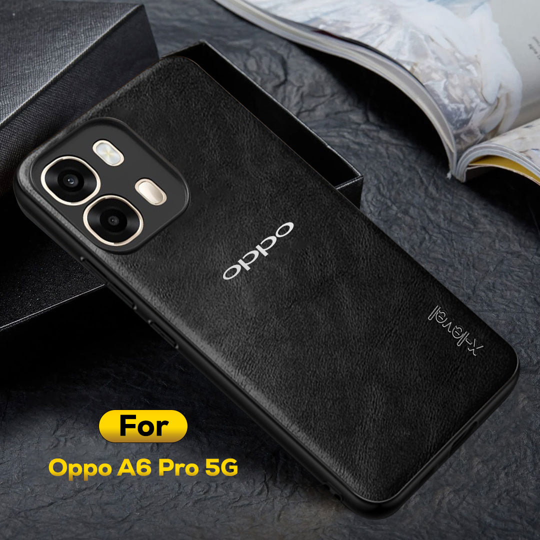 OPPO A6 PRO 5G Business Style PU LEATHER PROTECTIVE BACK CASE WITH CAMERA PROTECTION