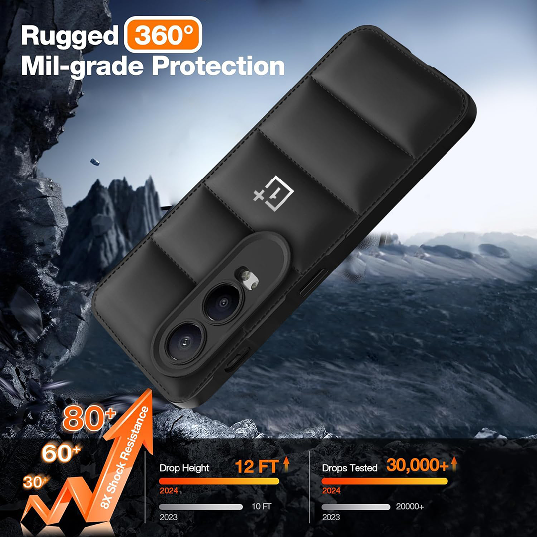 ONEPLUS NORD CE4 LITE 5G The Puffer Edition Black Bumper Back Case