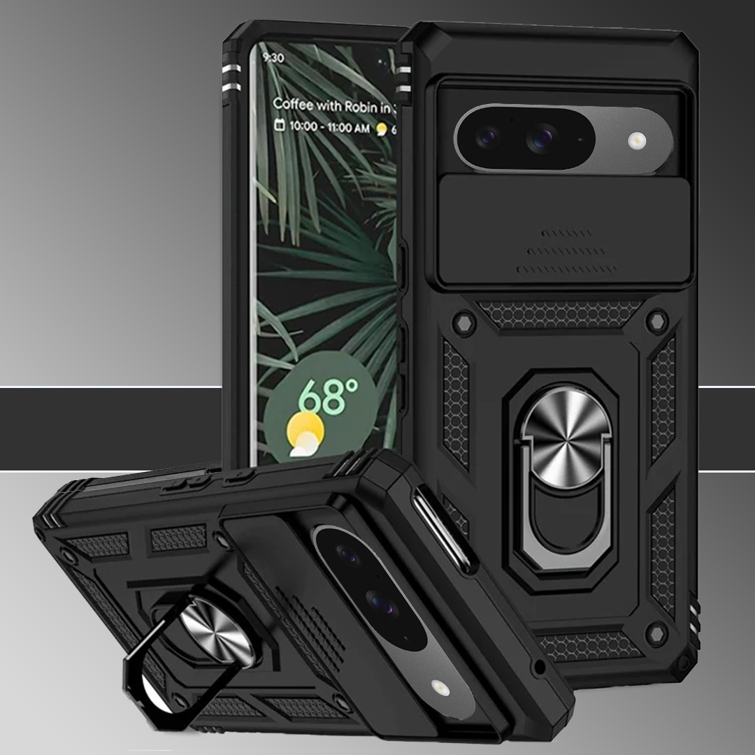 GOOGLE PIXEL 9 5G Armor Military-grade Case With Sliding Camera Cover & 360 Kickstand