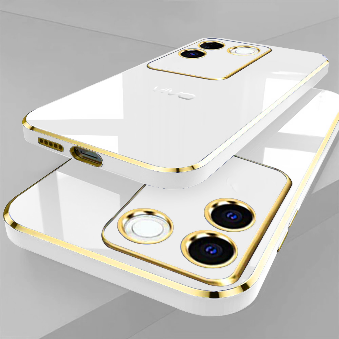 VIVO T2 PRO 5G ULTRA-SHINE GOLD ELECTROPLATED LUXURIOUS BACK CASE WITH CAMERA PROTECTION