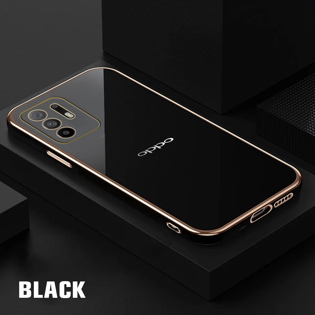 OPPO F19 PRO PLUS ULTRA-SHINE GOLD ELECTROPLATED LUXURIOUS BACK CASE WITH CAMERA PROTECTION