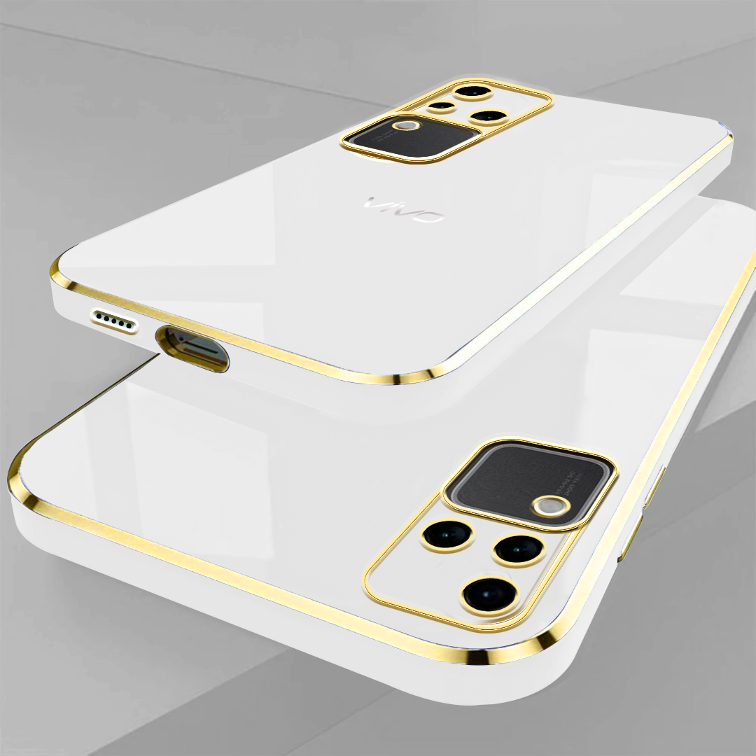 VIVO V30 PRO 5G ULTRA-SHINE GOLD ELECTROPLATED LUXURIOUS BACK CASE WITH CAMERA PROTECTION