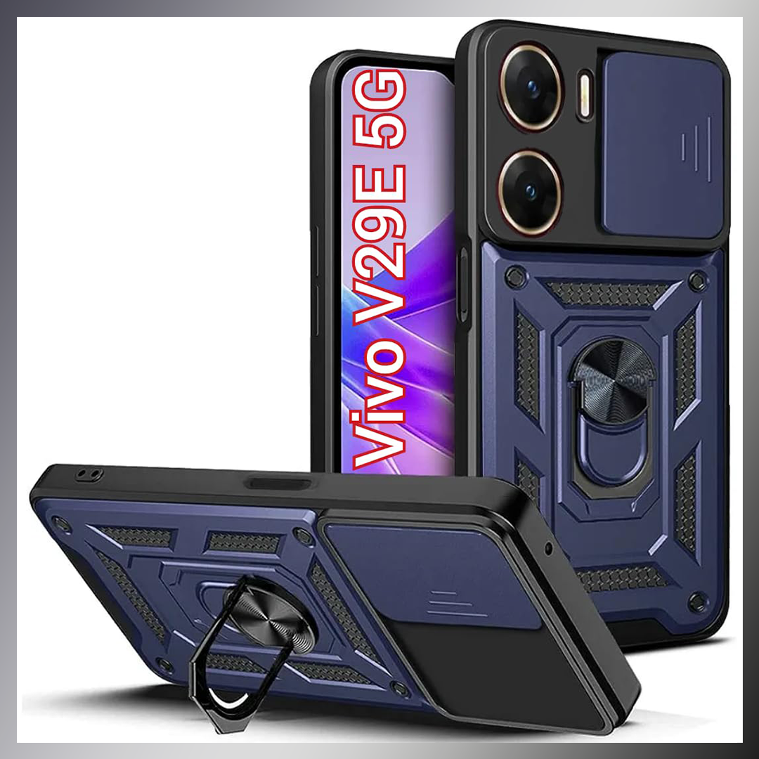 VIVO V29E 5G Armor Military-grade Case With Sliding Camera Cover & 360 Kickstand