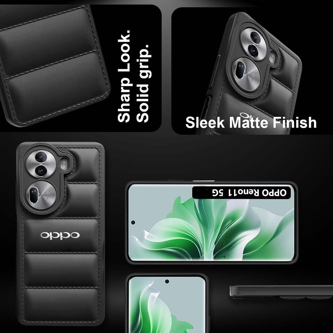 OPPO Reno 11 5G The North Face Puffer Edition Black Bumper Back Case