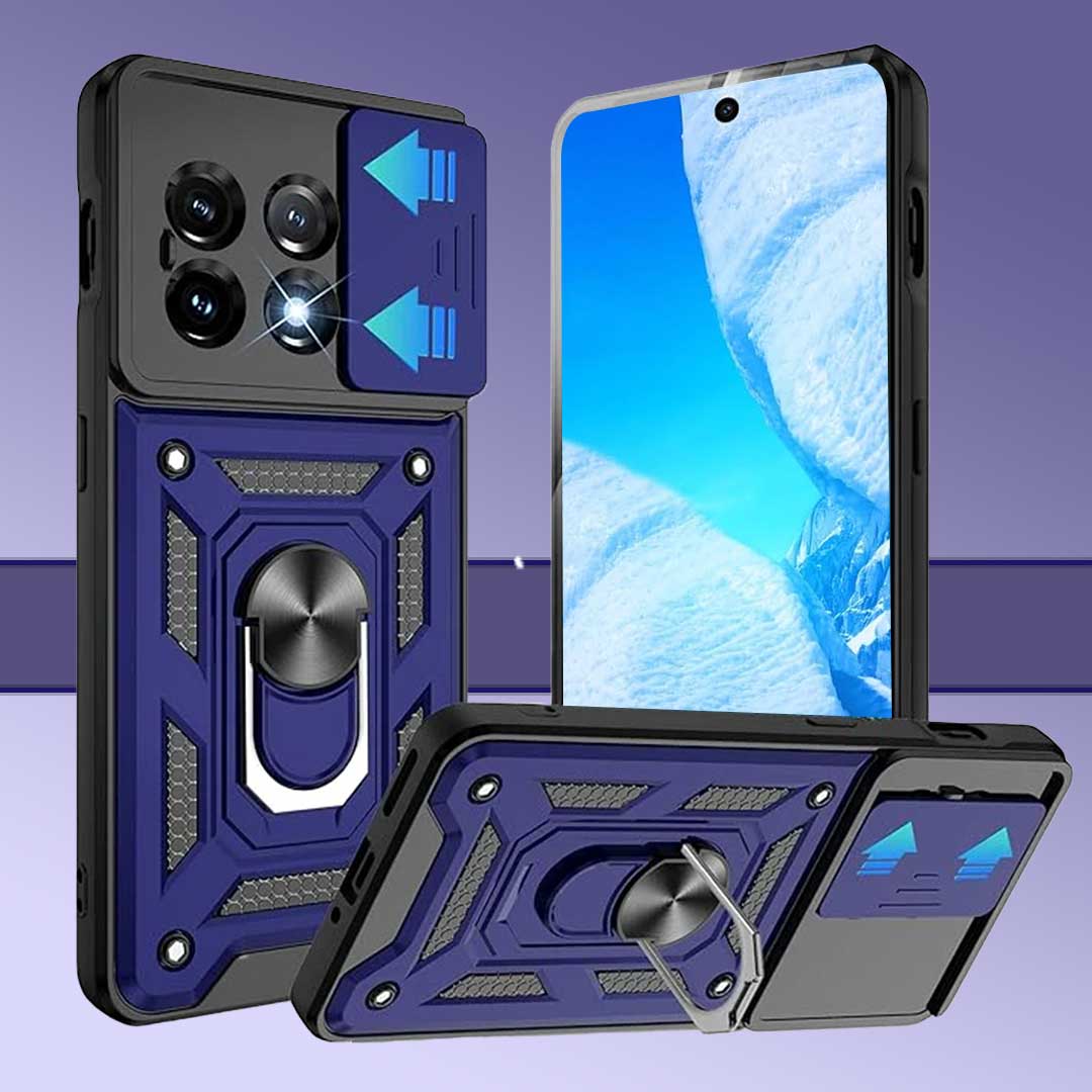 Vivo Y58 5G Armor Military-grade Case With Sliding Camera Cover & 360 Kickstand