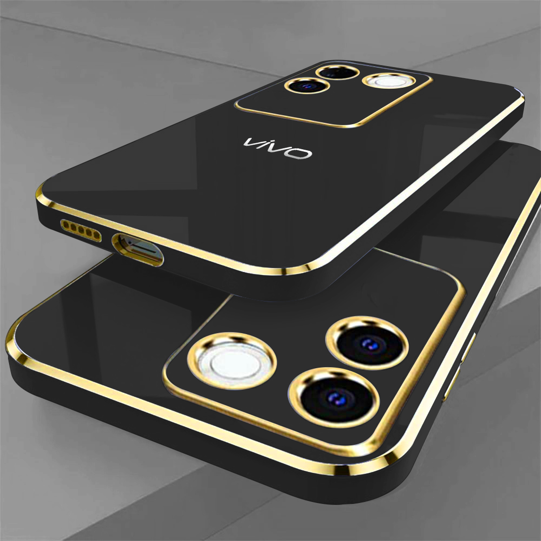 VIVO T2 PRO 5G ULTRA-SHINE GOLD ELECTROPLATED LUXURIOUS BACK CASE WITH CAMERA PROTECTION