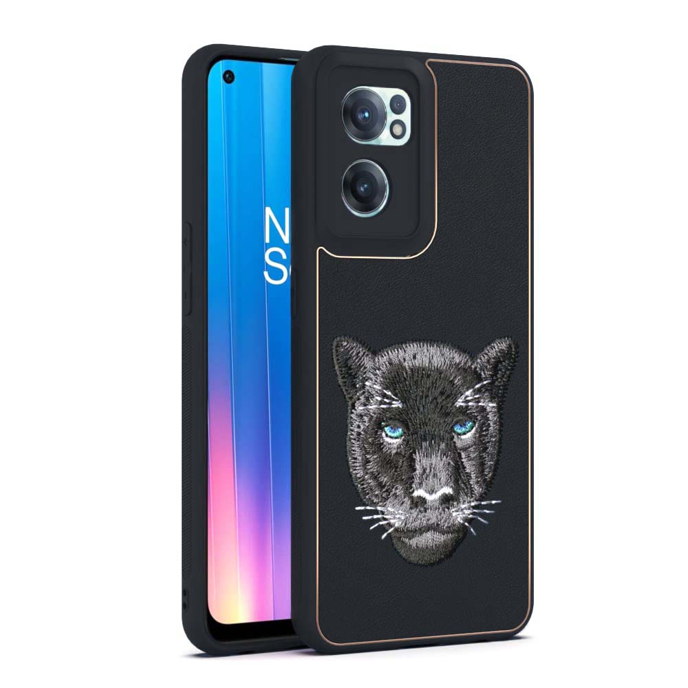 OnePlus Nord CE 2 New Luxury Embroidery Soft Leather Back Case Cover