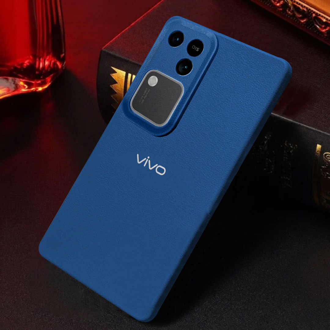 Vivo V30 5G Solid Color Leather Texture Matte Phone Back Case