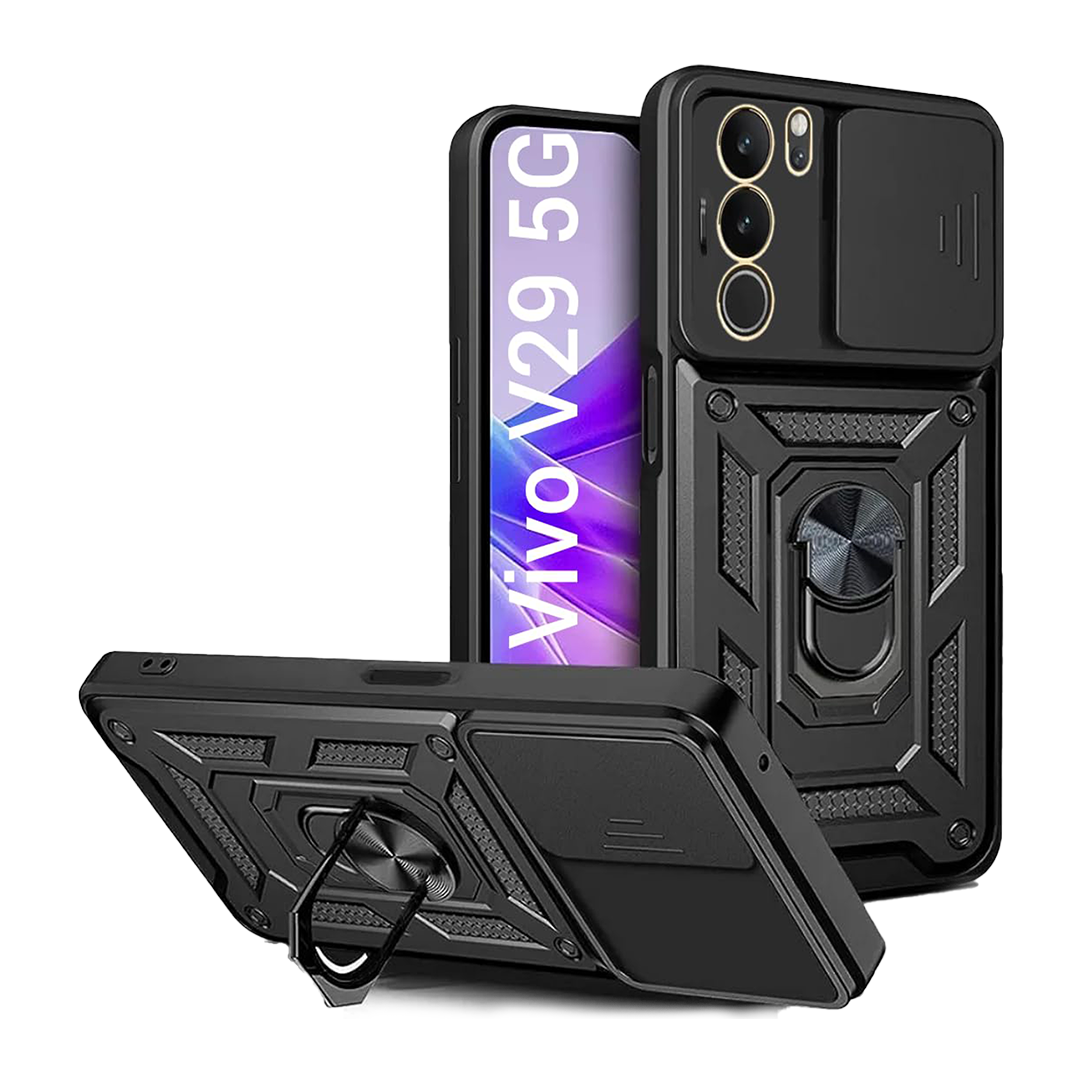 VIVO V29 PRO 5G Armor Military-grade Case With Sliding Camera Cover & 360 Kickstand