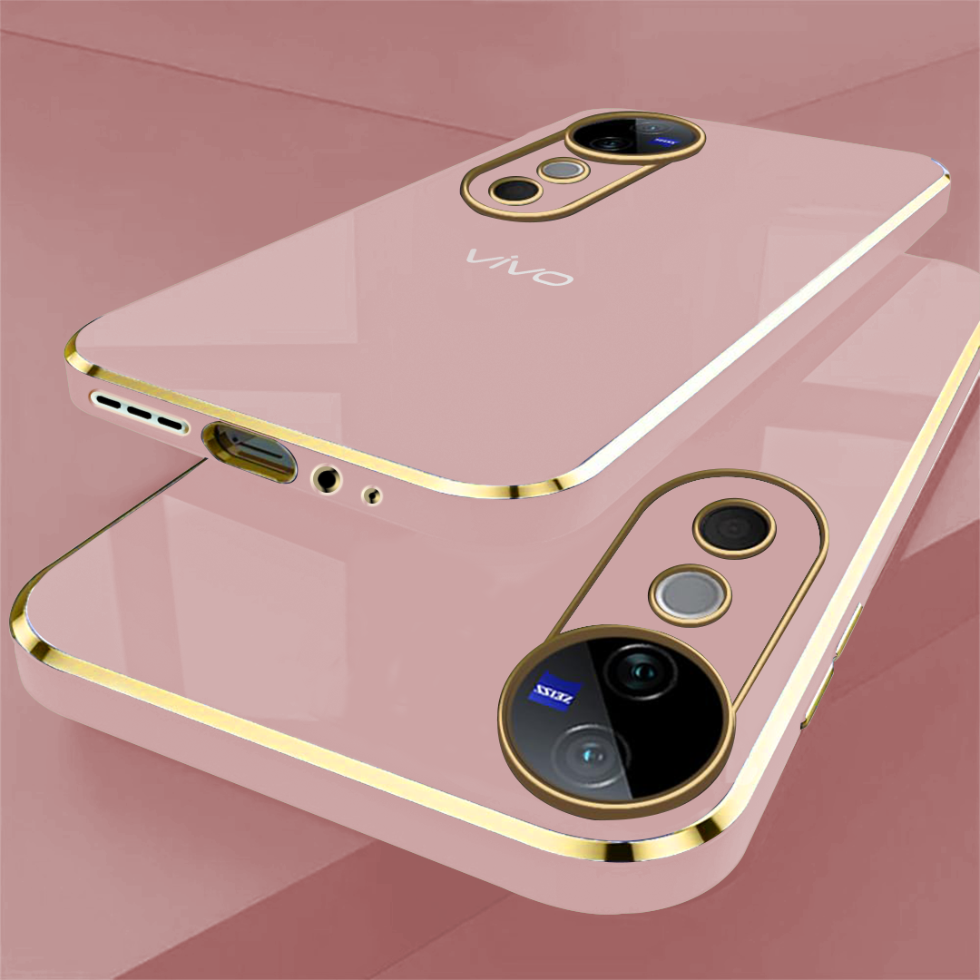 VIVO T3 ULTRA/ V40/V40 PRO 5G ULTRA-SHINE GOLD ELECTROPLATED LUXURIOUS BACK CASE WITH CAMERA PROTECTION