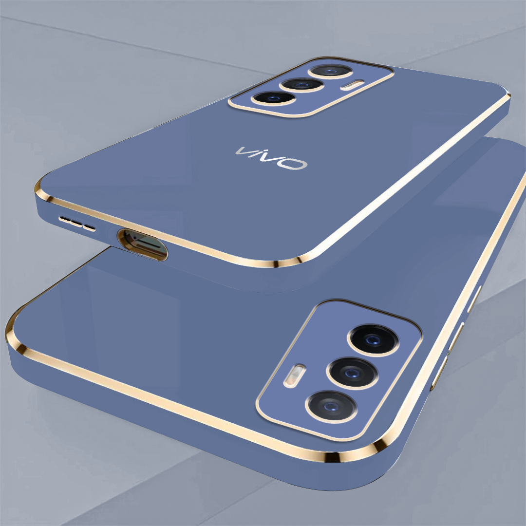 VIVO V23e 5G ULTRA-SHINE GOLD ELECTROPLATED LUXURIOUS BACK CASE WITH CAMERA PROTECTION