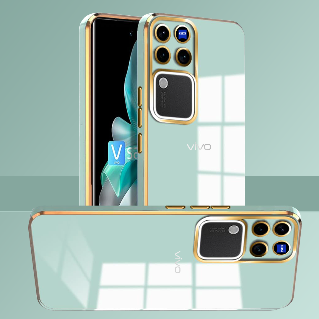 VIVO V30 PRO/T3 ULTRA/ V40E/V40 PRO 5G ULTRA-SHINE GOLD ELECTROPLATED LUXURIOUS BACK CASE WITH CAMERA PROTECTION
