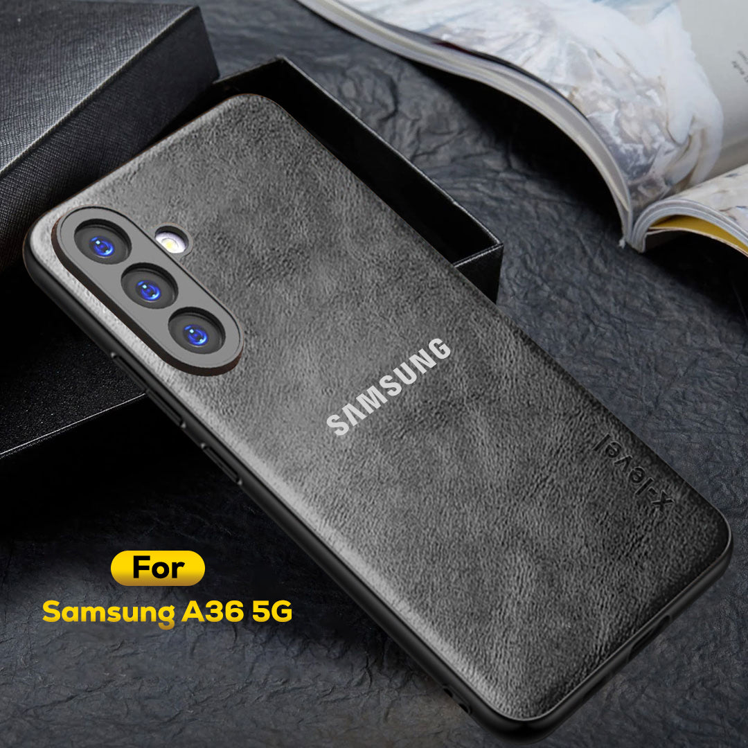 GALAXY A36 5G Business Style PU LEATHER PROTECTIVE BACK CASE WITH CAMERA PROTECTION