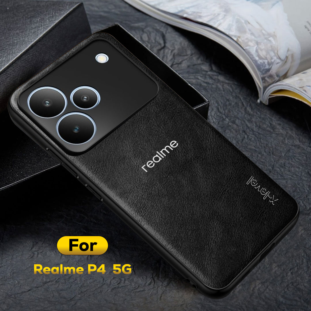 REALME P4 5G Business Style PU LEATHER PROTECTIVE BACK CASE WITH CAMERA PROTECTION