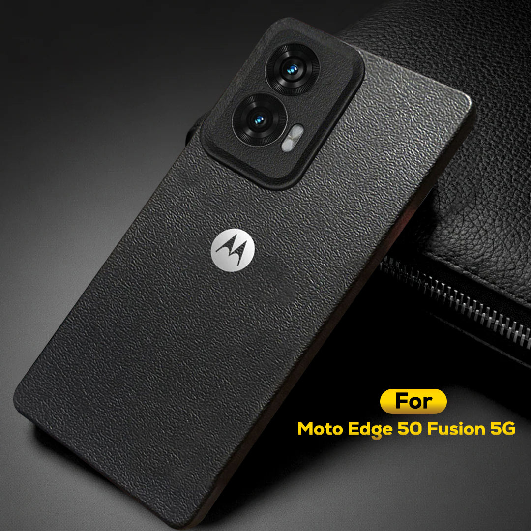 MOTO EDGE 50 FUSION 5G Solid Color Leather Texture Matte Phone Back Case