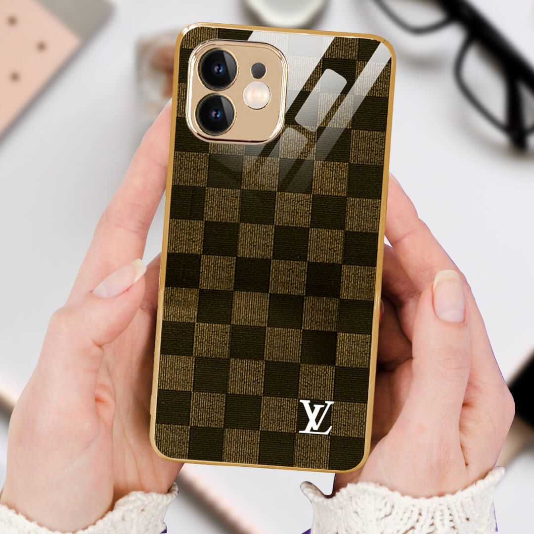 PhoneCases.Co.in-iPhone 12/12pro/12pro max Flawless Checkered Glass Protective Case/Cover
