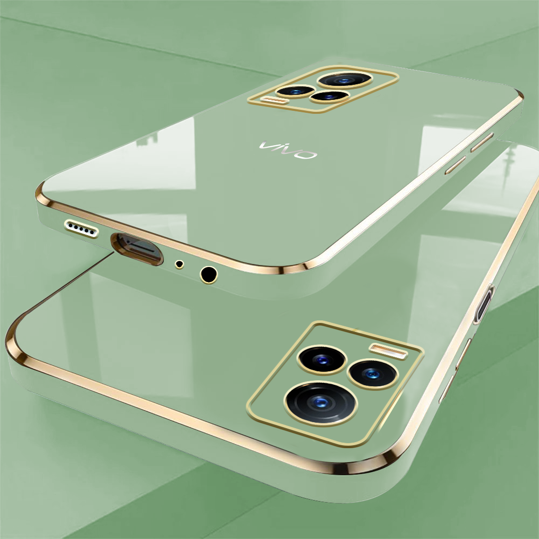 VIVO Y73 ULTRA-SHINE GOLD ELECTROPLATED LUXURIOUS BACK CASE WITH CAMERA PROTECTION