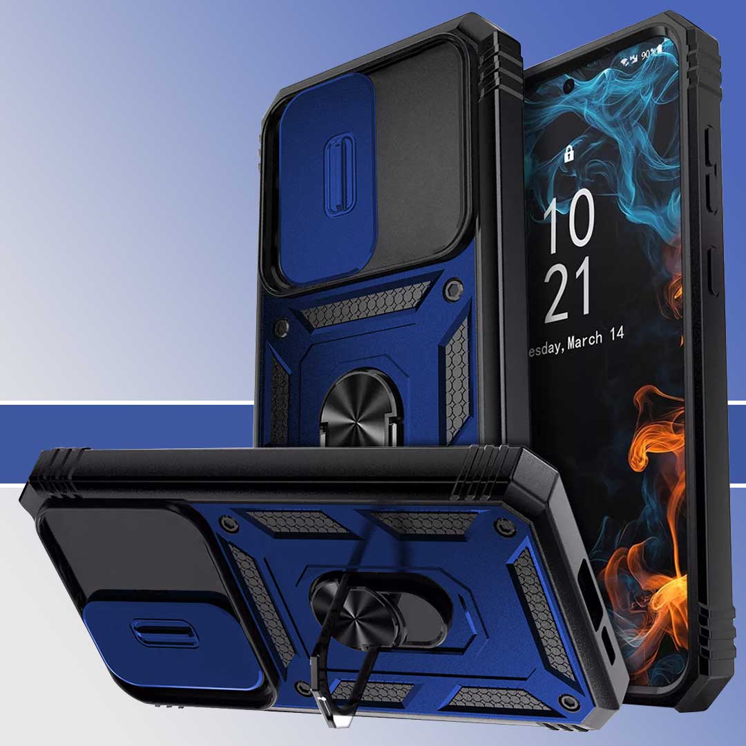 OPPO RENO 12 5G Armor Military-grade Case With Sliding Camera Cover & 360 Kickstand