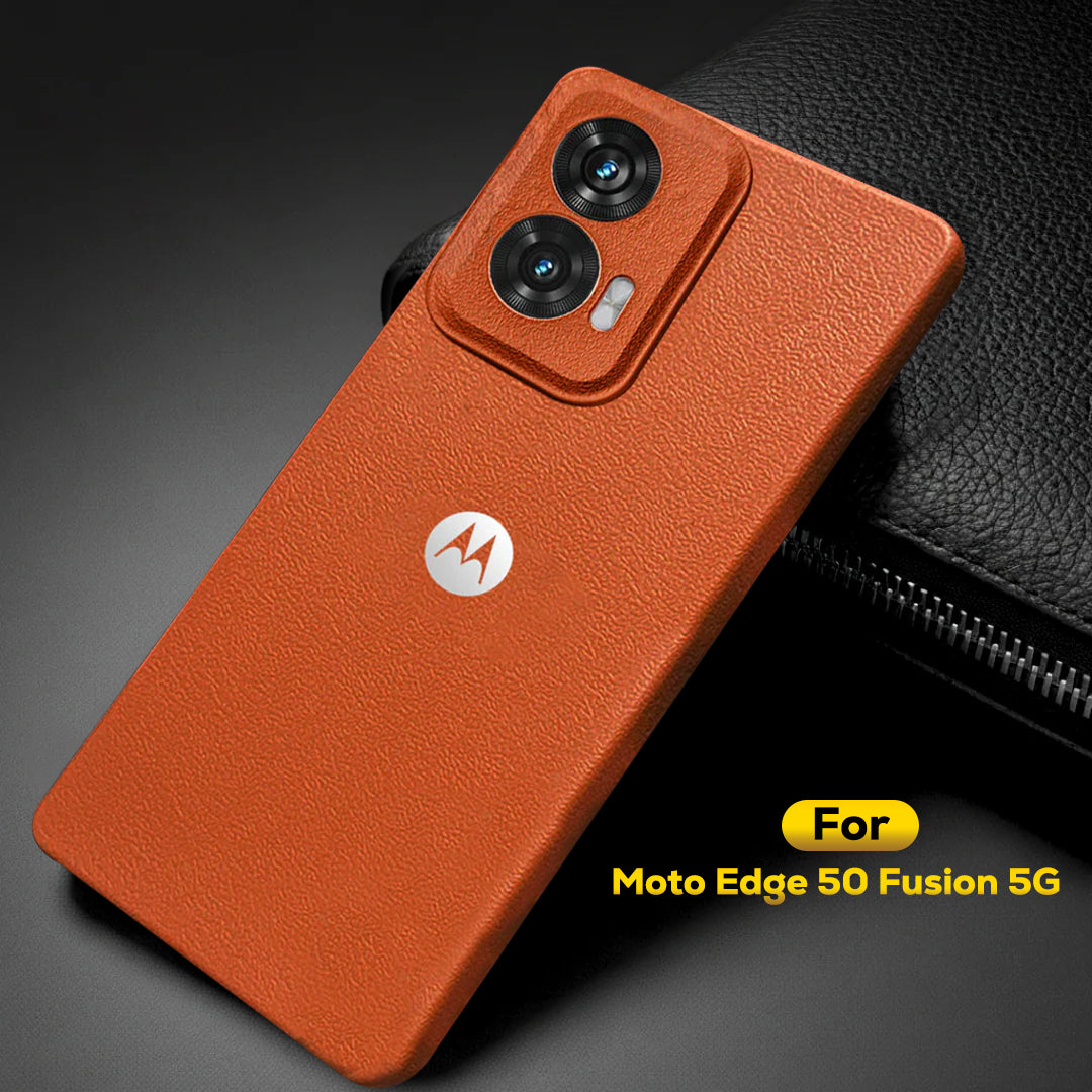 MOTO EDGE 50 FUSION 5G Solid Color Leather Texture Matte Phone Back Case