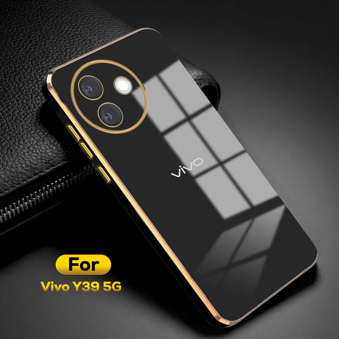 VIVO Y39 5G ULTRA-SHINE GOLD ELECTROPLATED LUXURIOUS BACK CASE WITH CAMERA PROTECTION