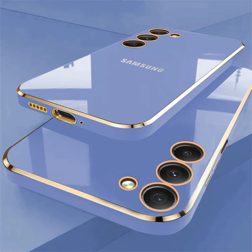 GALAXY S23 5G ULTRA-SHINE GOLD ELECTROPLATED LUXURIOUS BACK CASE WITH CAMERA PROTECTION