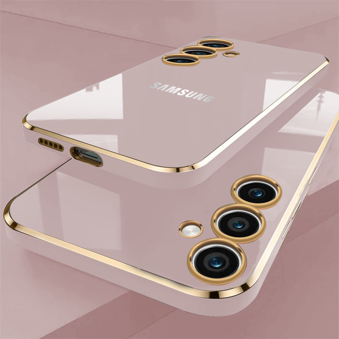 GALAXY S23 FE 5G ULTRA-SHINE GOLD ELECTROPLATED LUXURIOUS BACK CASE WITH CAMERA PROTECTION