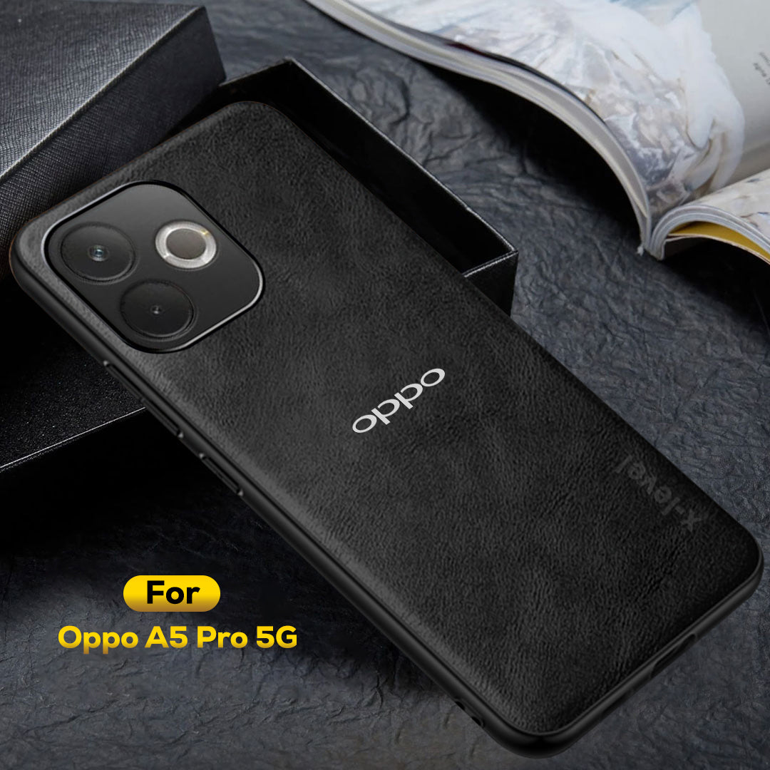 OPPO A5 PRO 5G Business Style PU LEATHER PROTECTIVE BACK CASE WITH CAMERA PROTECTION