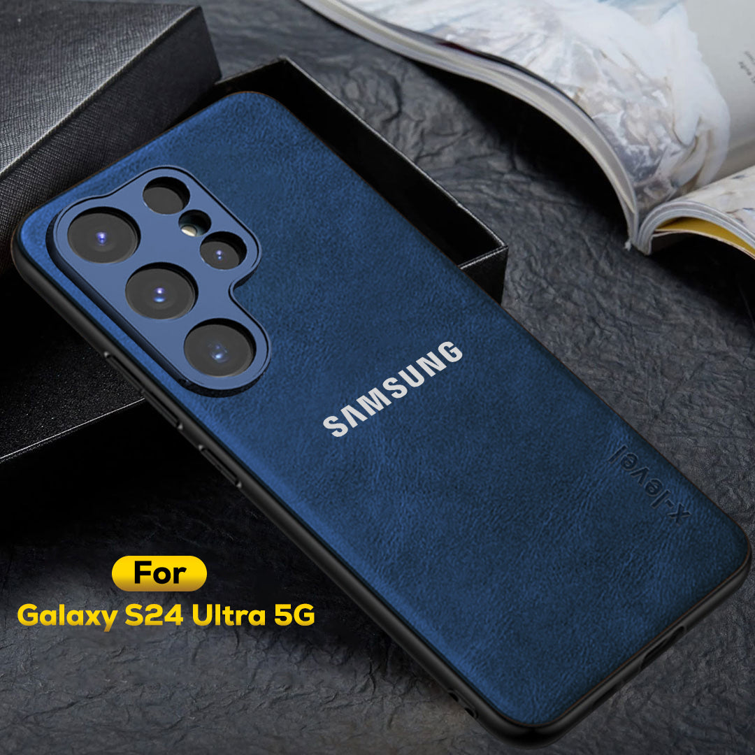 Galaxy S24 ULTRA 5G PU LEATHER PROTECTIVE BACK CASE WITH CAMERA PROTECTION