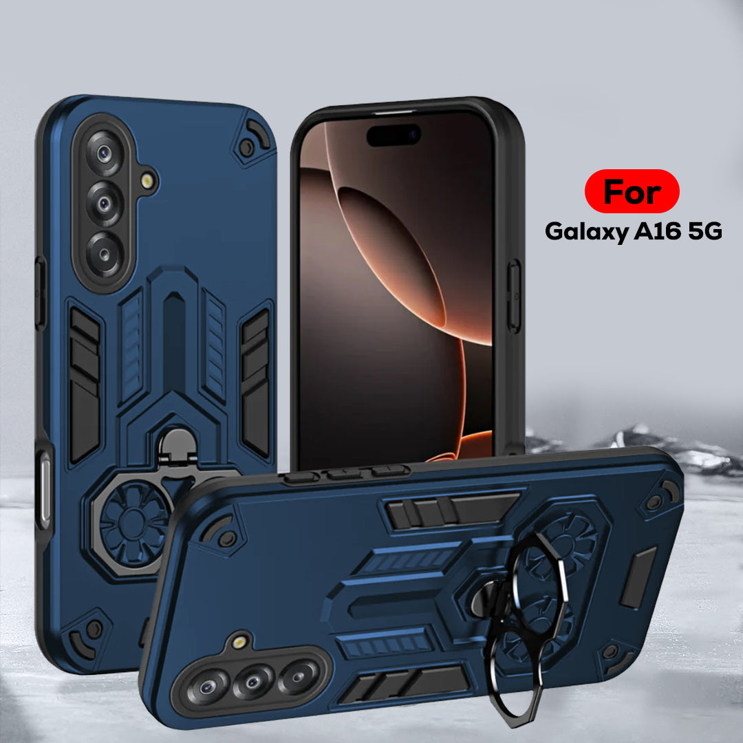 Samsung Galaxy A16 5G Armor knight Series Camera Protection 2 in 1 Shockproof Phone Cover with Kickstand