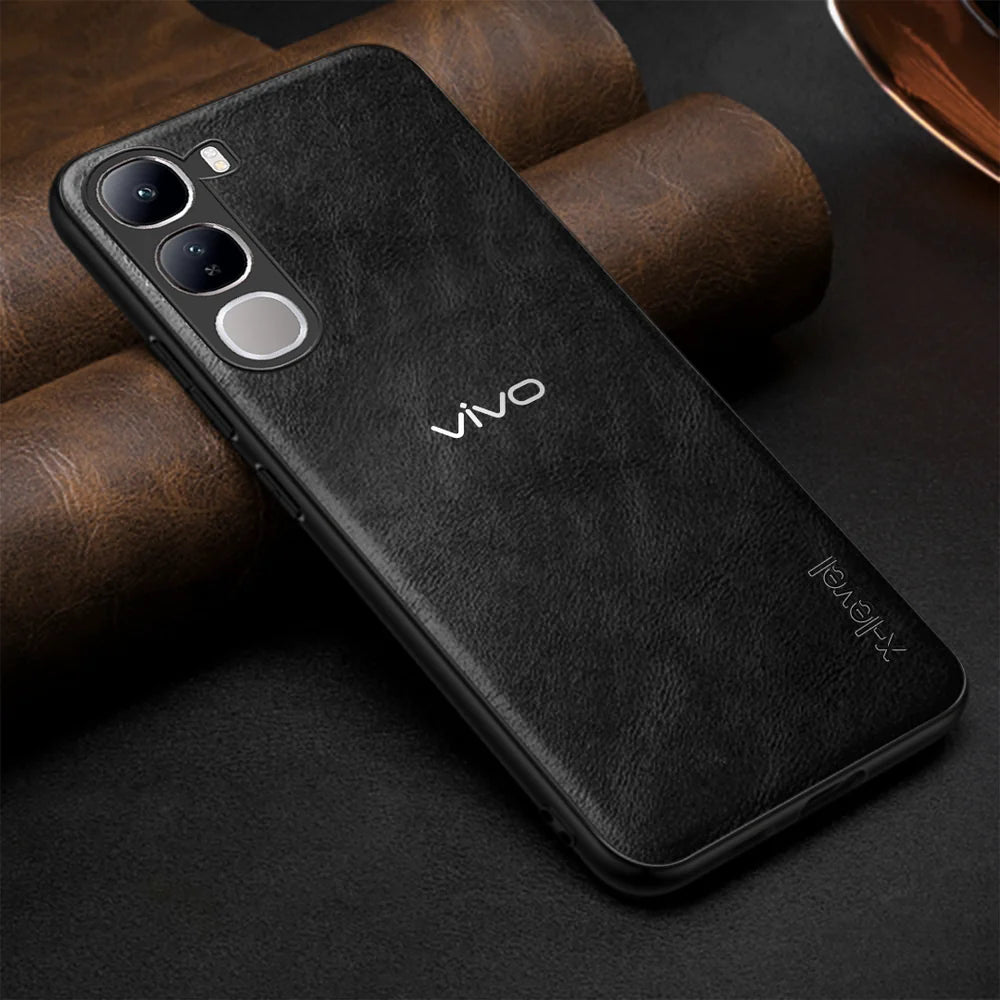 VIVO Y400 PRO 5G Business Style PU LEATHER PROTECTIVE BACK CASE WITH CAMERA PROTECTION