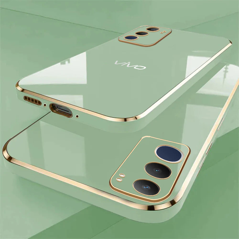 VIVO Y29 5G ULTRA-SHINE GOLD ELECTROPLATED LUXURIOUS BACK CASE WITH CAMERA PROTECTION