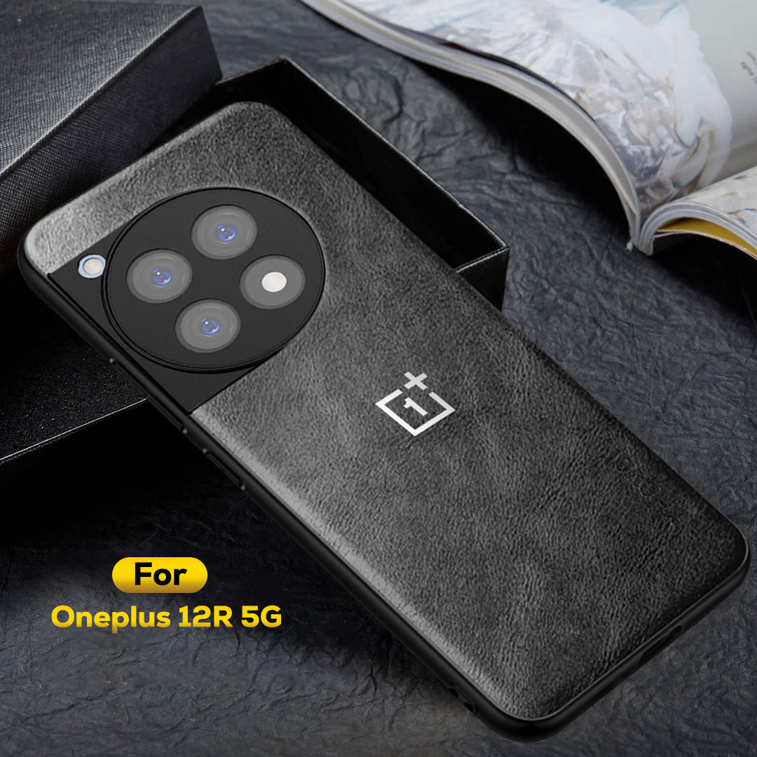 OnePlus 12R 5G Business LEATHER BACK CASE WITH CAMERA PROTECTION