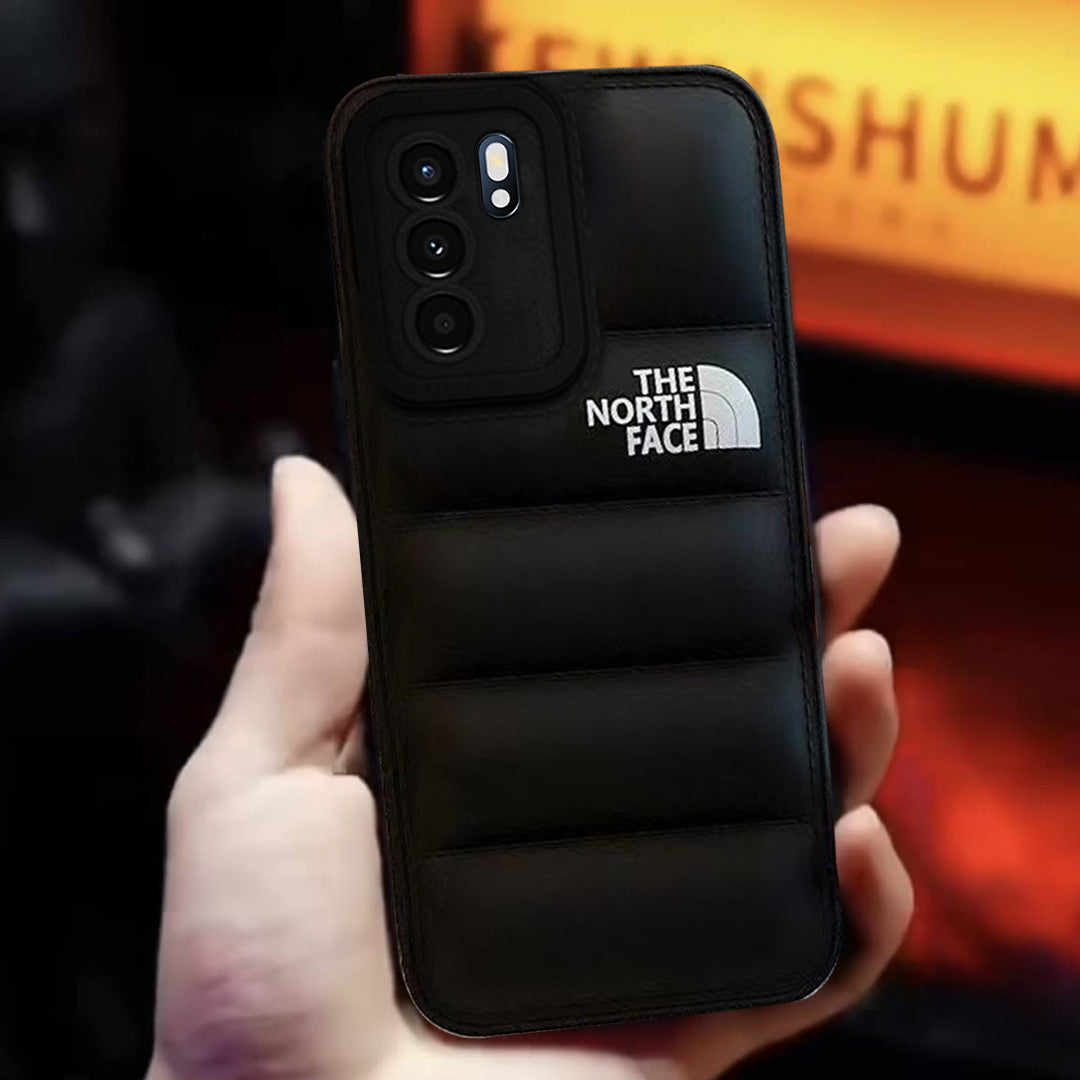 Reno 6 5G The North Face Puffer Edition Black Bumper Back Case