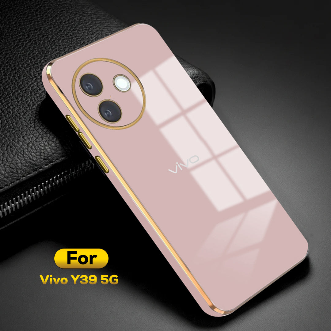 VIVO Y39 5G ULTRA-SHINE GOLD ELECTROPLATED LUXURIOUS BACK CASE WITH CAMERA PROTECTION