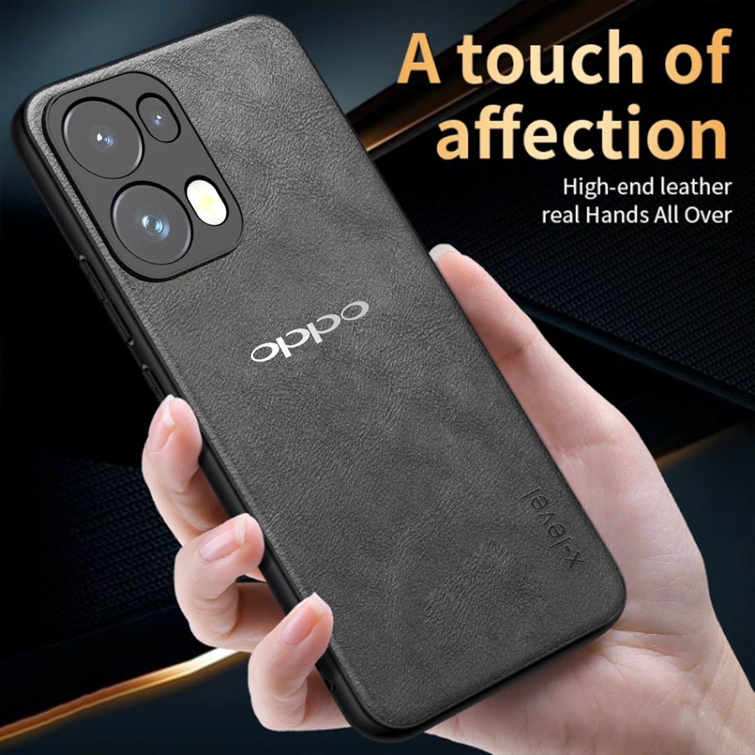 OPPO RENO 13 PRO 5G Business Style PU LEATHER PROTECTIVE BACK CASE WITH CAMERA PROTECTION