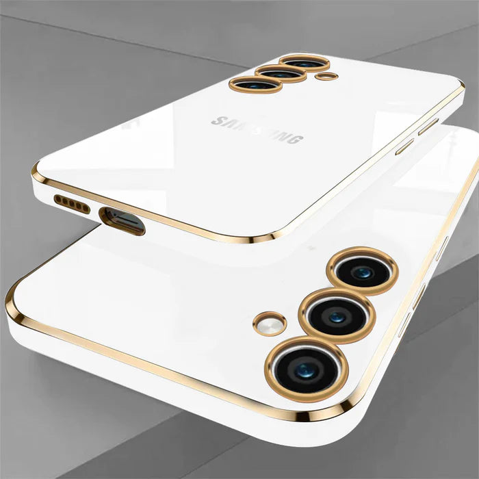 GALAXY A55 5G ULTRA-SHINE GOLD ELECTROPLATED LUXURIOUS BACK CASE WITH CAMERA PROTECTION