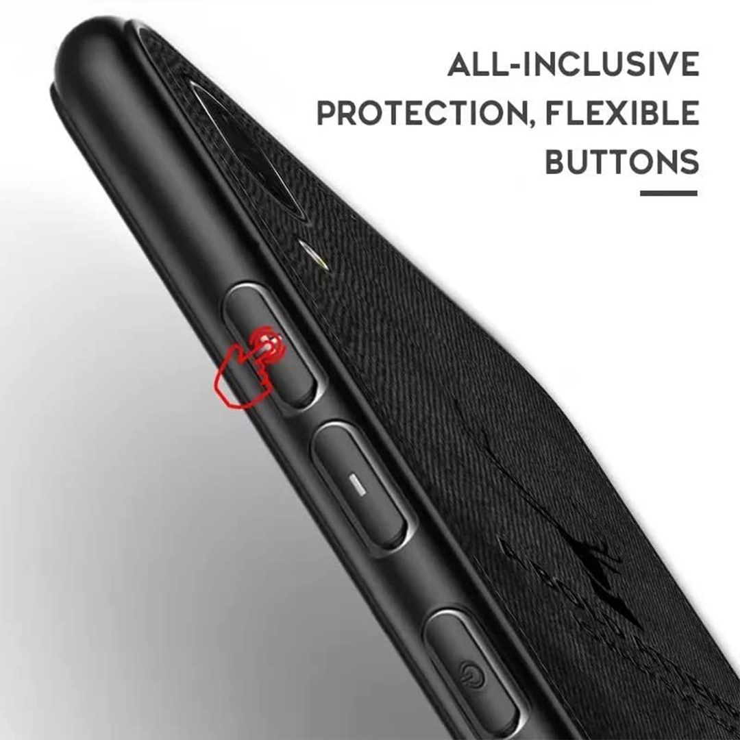Reno 8 5G Deer Pattern Hand-Stitched Cloth Texture Leather Finish Hybrid Protective Case