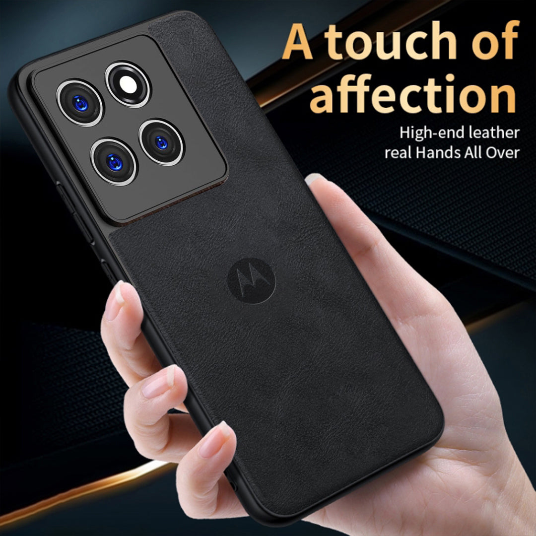 MOTOROLA EDGE 70 5G Business LEATHER BACK CASE WITH CAMERA PROTECTION WITH IMPOSED MOTO LOGO