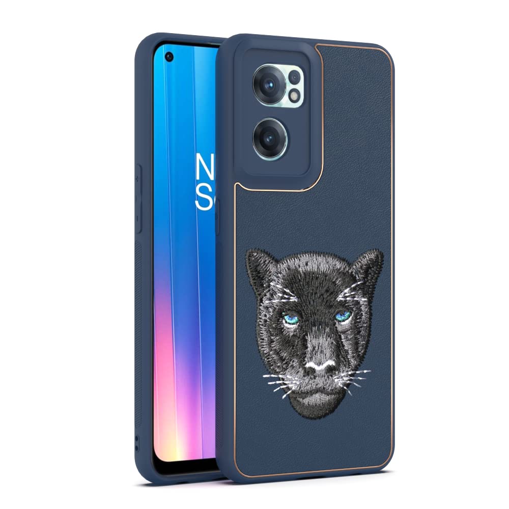 OnePlus Nord CE 2 New Luxury Embroidery Soft Leather Back Case Cover