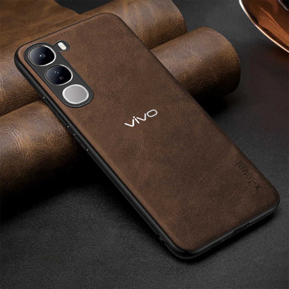 VIVO Y400 PRO 5G Business Style PU LEATHER PROTECTIVE BACK CASE WITH CAMERA PROTECTION